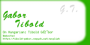 gabor tibold business card